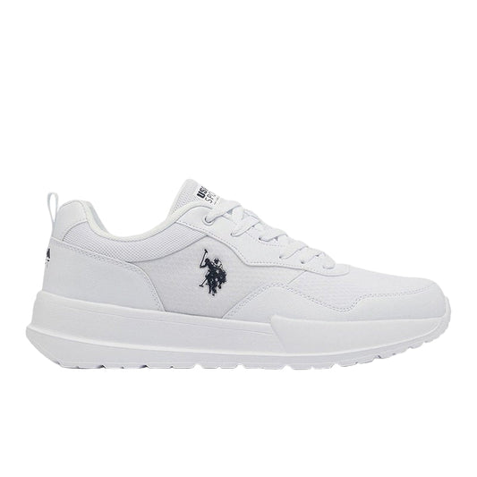 Men's White Low-Top Sneakers - Lightweight Shoes Lace-Up Design, Comfortable for Everyday Outfits