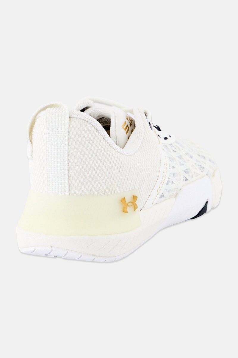 Women Ua W Tribase Lace Up Outdoor Shoes, Off White