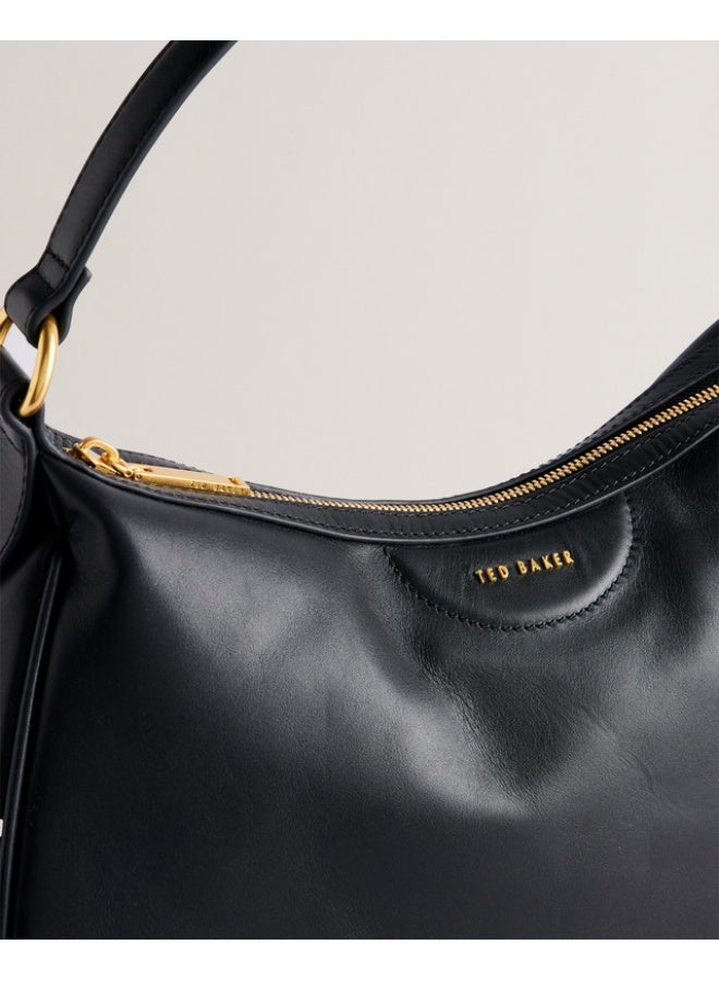 WEBBING SLOUCHY LEATHER HOBO B
