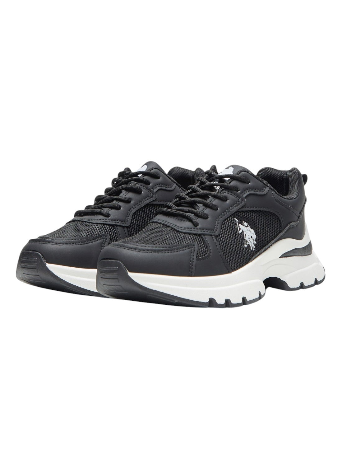 Women's Black Sneakers - Bold Rugged Style with Durable Sole for Outdoor Wear