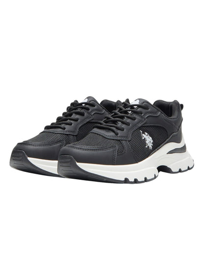 Women's Black Sneakers - Bold Rugged Style with Durable Sole for Outdoor Wear