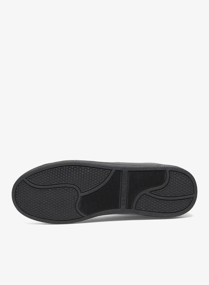Men's Black Low-Top Sneakers - Bold Lace-Up Style, Comfortable Casual Footwear Shoes