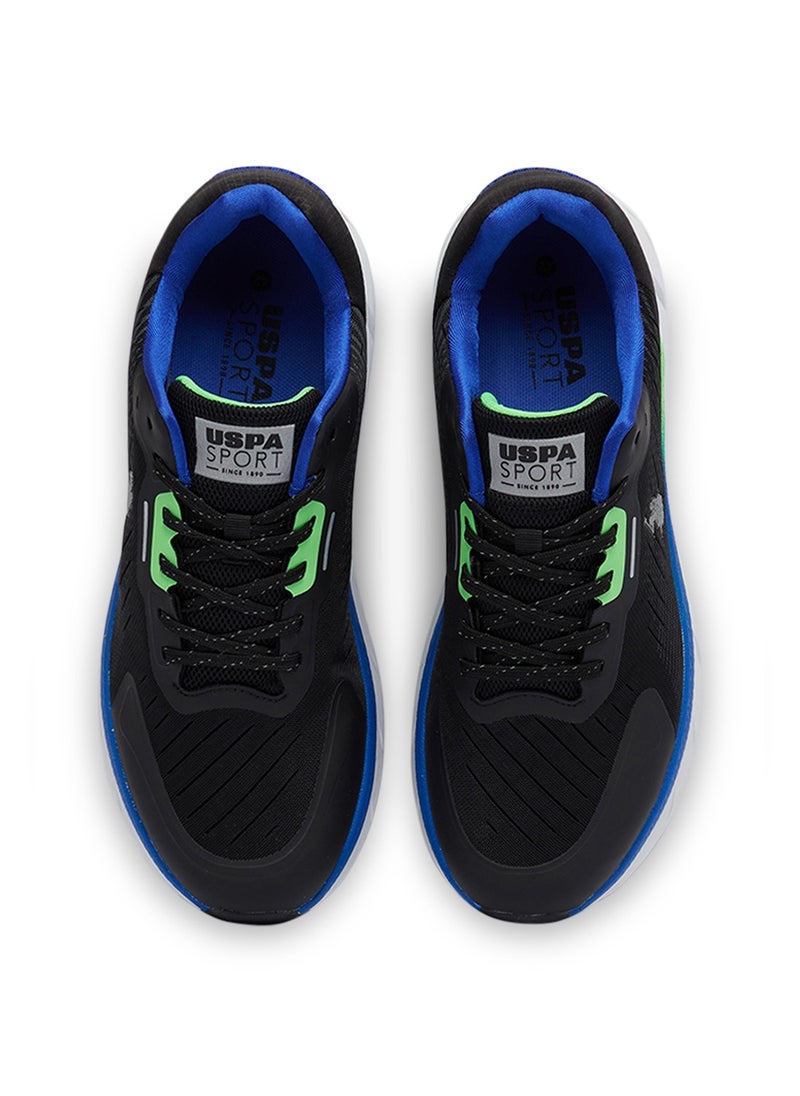Men's Black Low-Top Sneakers - Lightweight Lace-Up Design, Comfortable for Everyday Outfits