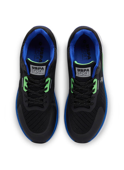 Men's Black Low-Top Sneakers - Lightweight Lace-Up Design, Comfortable for Everyday Outfits