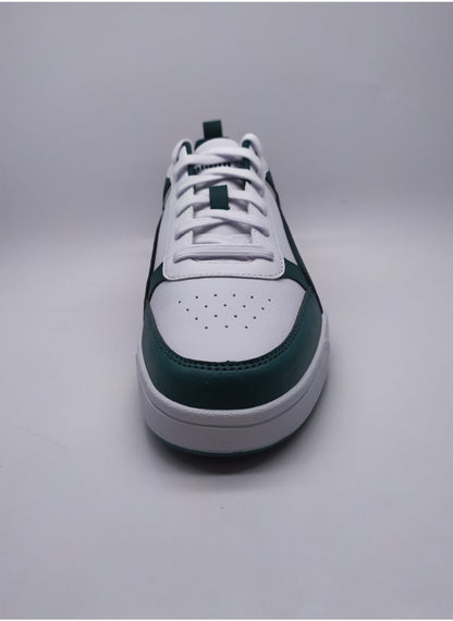 Dribble Unisex White Green Sneakers