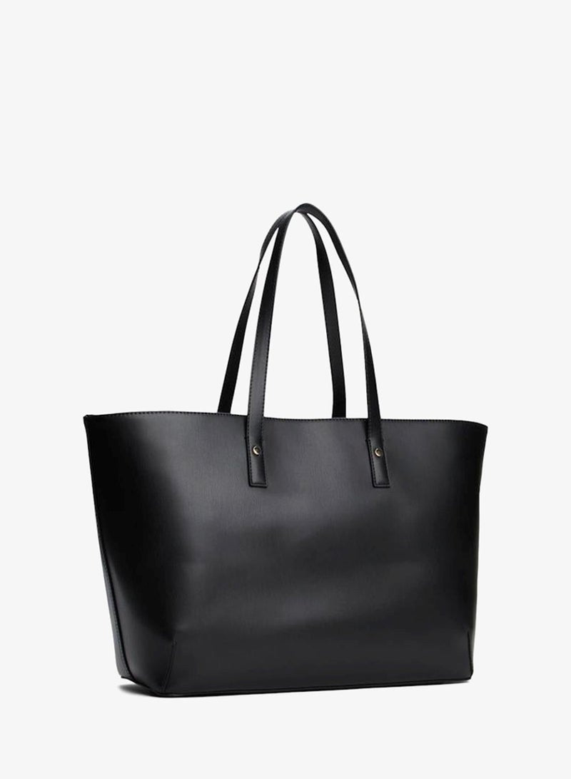 Logo Detailed Zip Through Tote