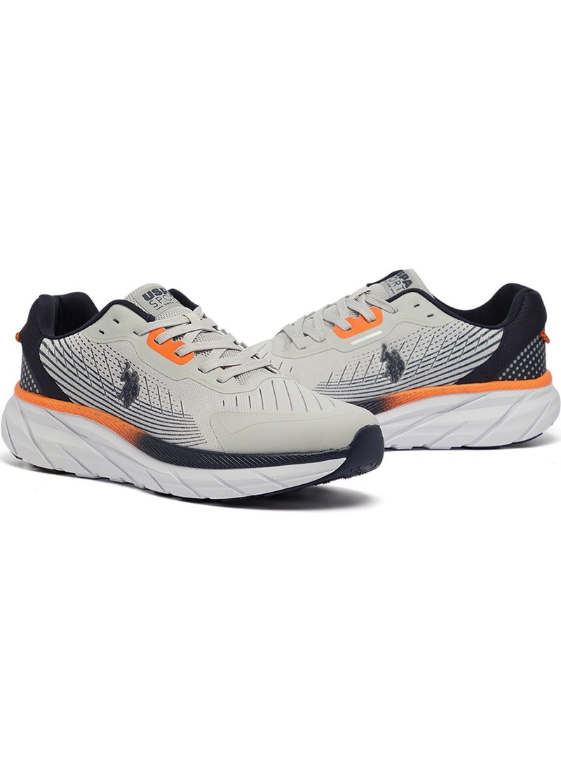 Men's Grey Low-Top Sneakers - Lightweight Lace-Up Design, Comfortable for Everyday Outfits