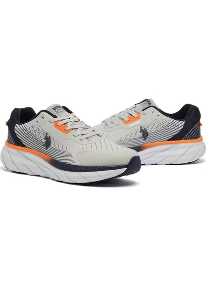 Men's Grey Low-Top Sneakers - Lightweight Lace-Up Design, Comfortable for Everyday Outfits