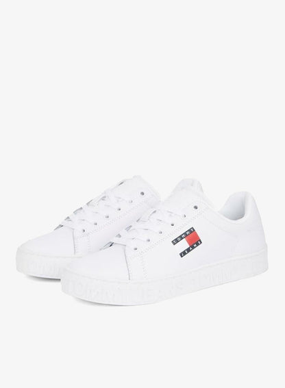 Logo Embossed Contrast Sneakers