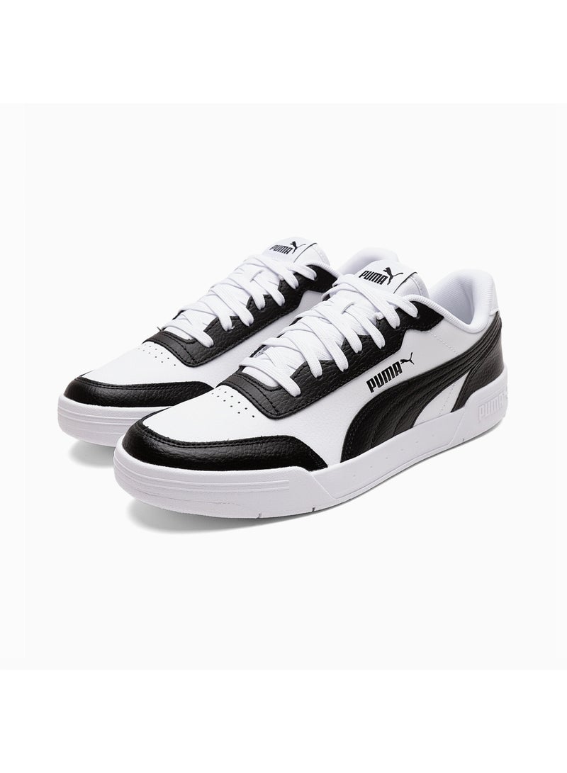Caracal Unisex White Black Trainers