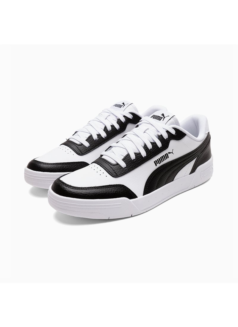 Caracal Unisex White Black Trainers