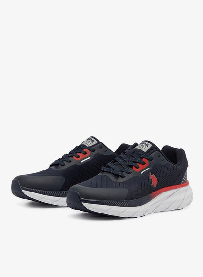Men's Navy Low-Top Sneakers - Lightweight Shoes Lace-Up Design, Comfortable for Everyday Outfits