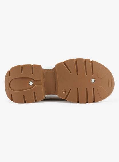 Women's Beige Low-Top Sneakers - Lightweight Shoes & Trendy Design Shoes for Everyday Wear