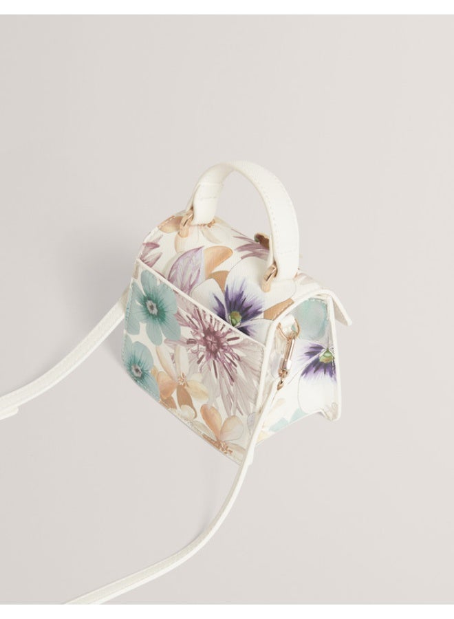 Petal Print Mini Top Handle Rose Detail