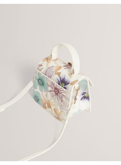 Petal Print Mini Top Handle Rose Detail