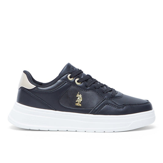 Women's Black Low-Top Sneakers - Lightweight with White Sole, Comfortable Casual Shoes