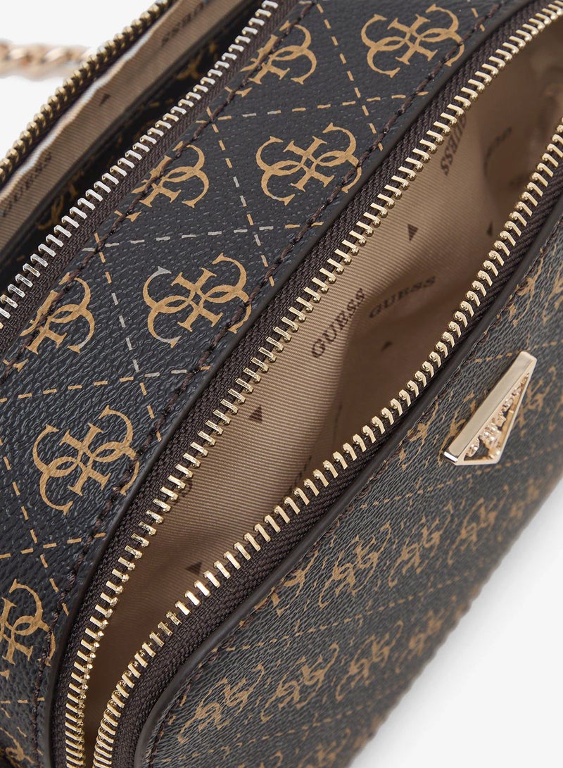 Noelle Logo Detail Zip Through Crossbody