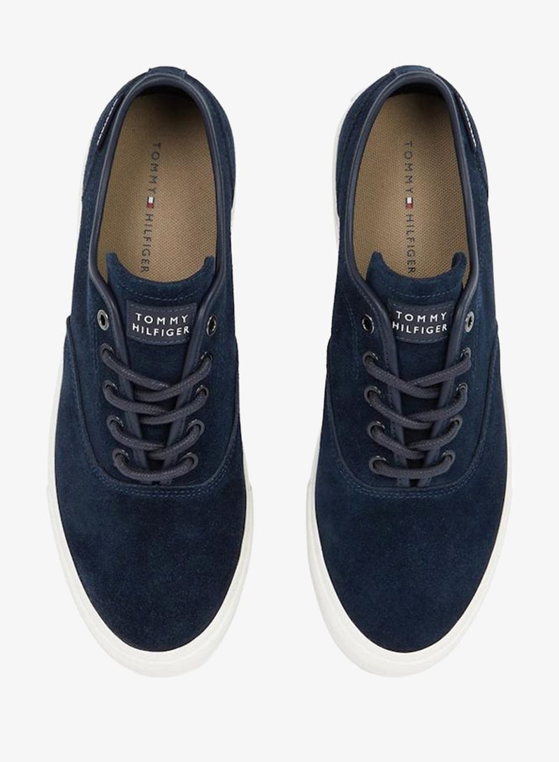 HIGH VULCANISED LOW OXFORD SUEDE TRAINERS