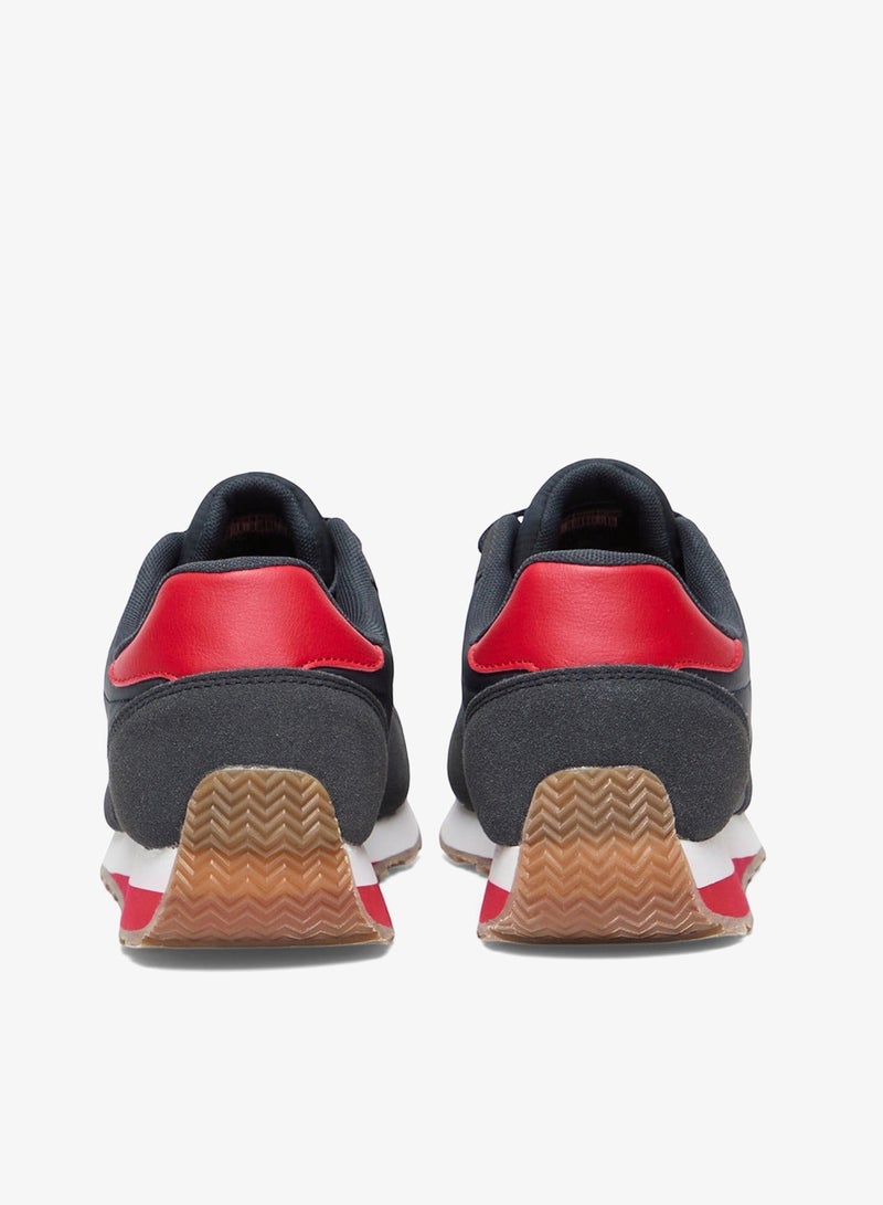 Men's Navy Low-Top Sneakers - Stylish Lace-Up Design Shoes, Perfect for Casual Adventures