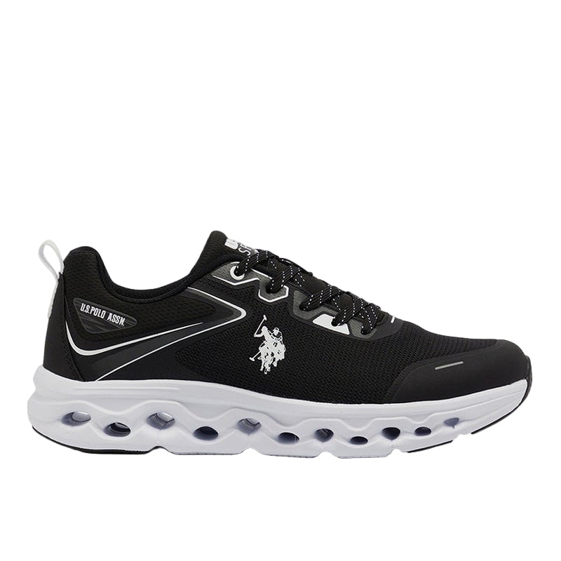 Men's Black Low-Top Sneakers - Lightweight Shoes Lace-Up Design, Comfortable for Everyday Outfits