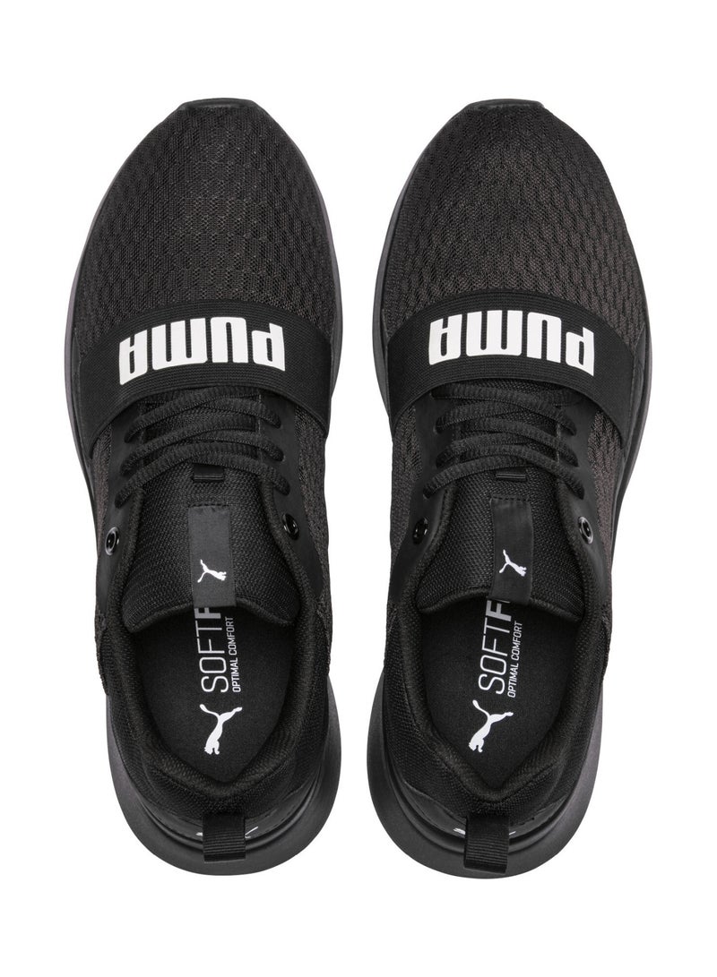 Wired Unisex Black Lace up Trainers