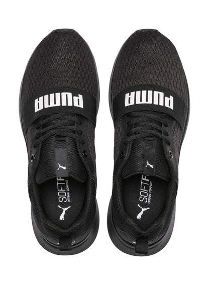Wired Unisex Black Lace up Trainers