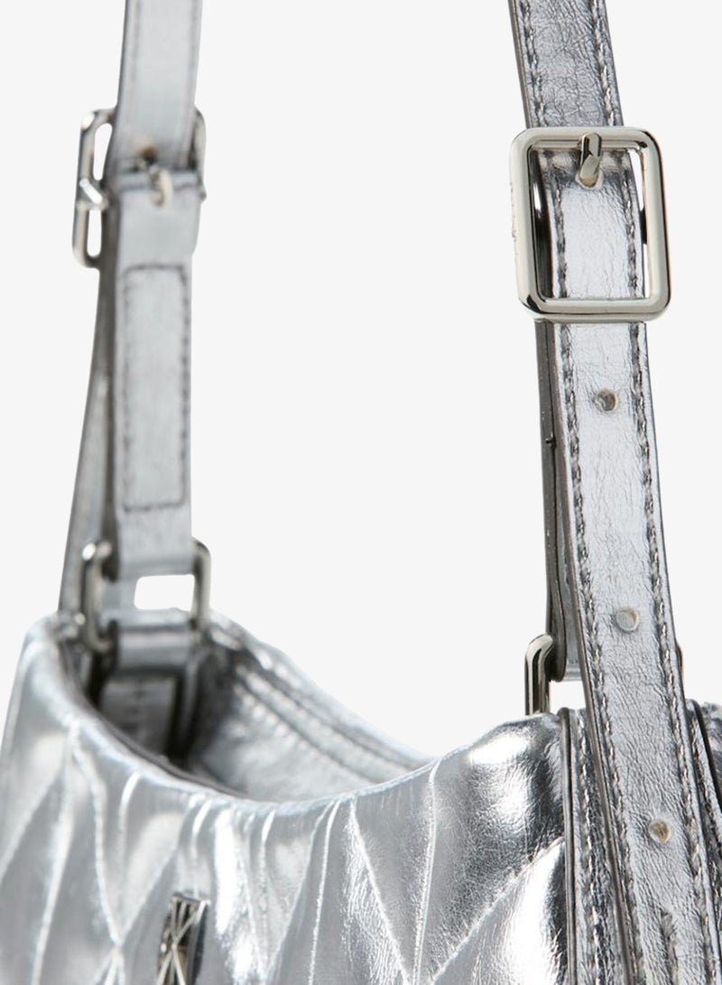 Quilted Metallic Shoulder Bag