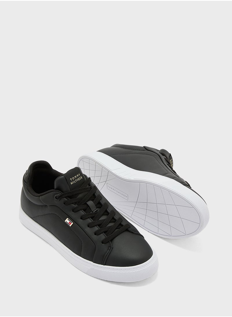 Logo Detail Lace Up Low Top Sneakers