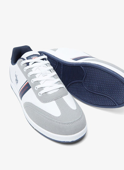 Men's White Low-Top Sneakers,Lightweight Shoes Casual for Classic Look
