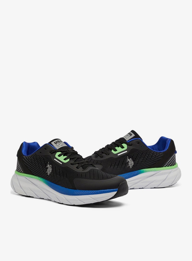 Men's Black Low-Top Sneakers - Lightweight Shoes Lace-Up Design, Comfortable for Everyday Outfits