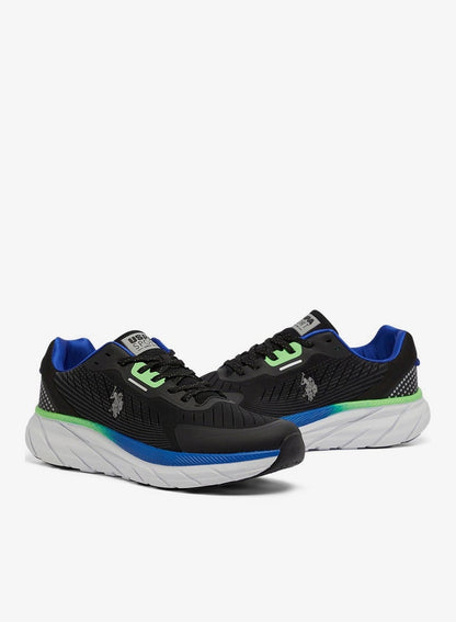 Men's Black Low-Top Sneakers - Lightweight Shoes Lace-Up Design, Comfortable for Everyday Outfits