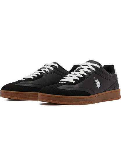 Men's Black Low-Top Sneakers - Fashionable Lace-Up Style, Perfect for Everyday Casual Outfits