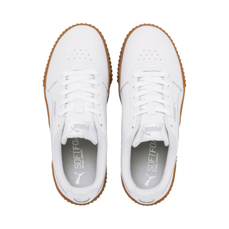 Carina Womens White Leather Trainers