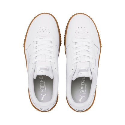 Carina Womens White Leather Trainers