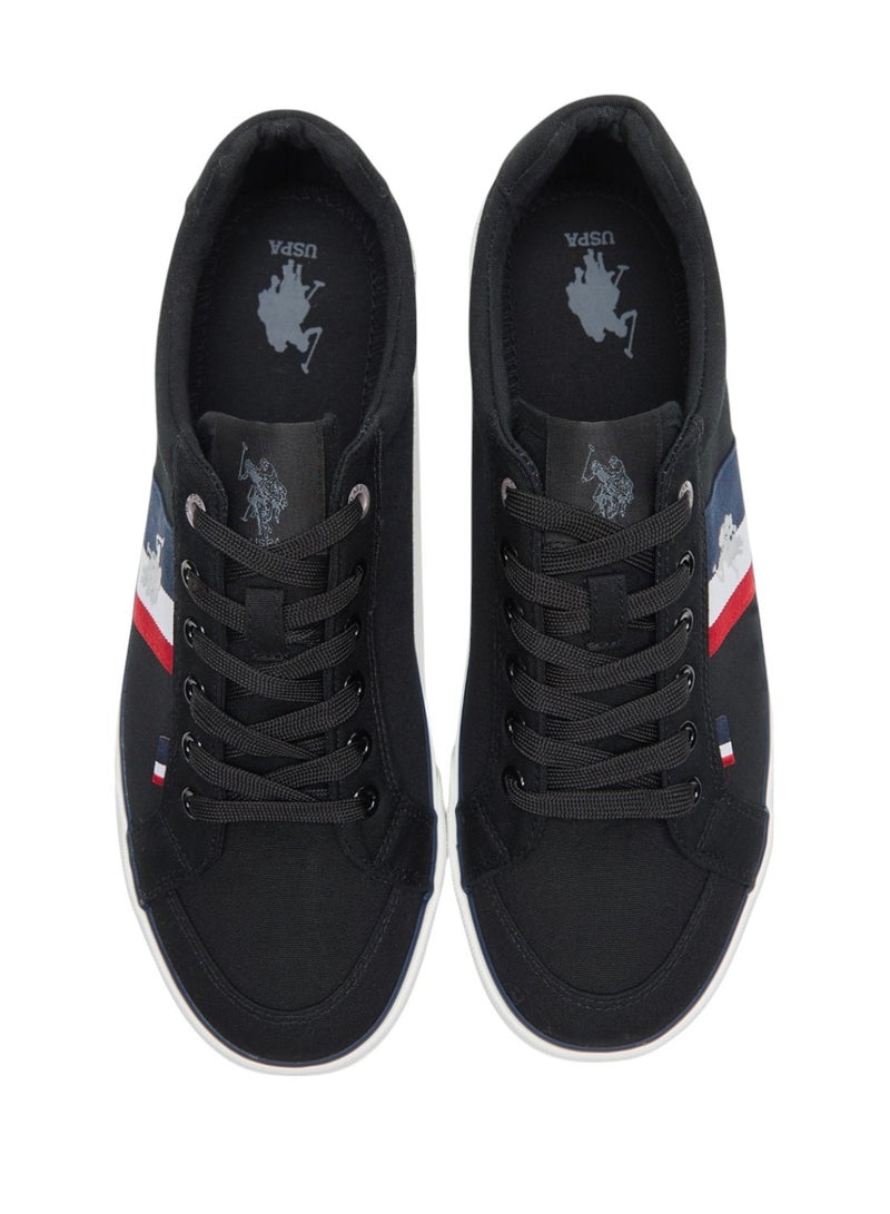Men's Black Low-Top Sneakers,Lightweight Casual Shoes for Classic Look