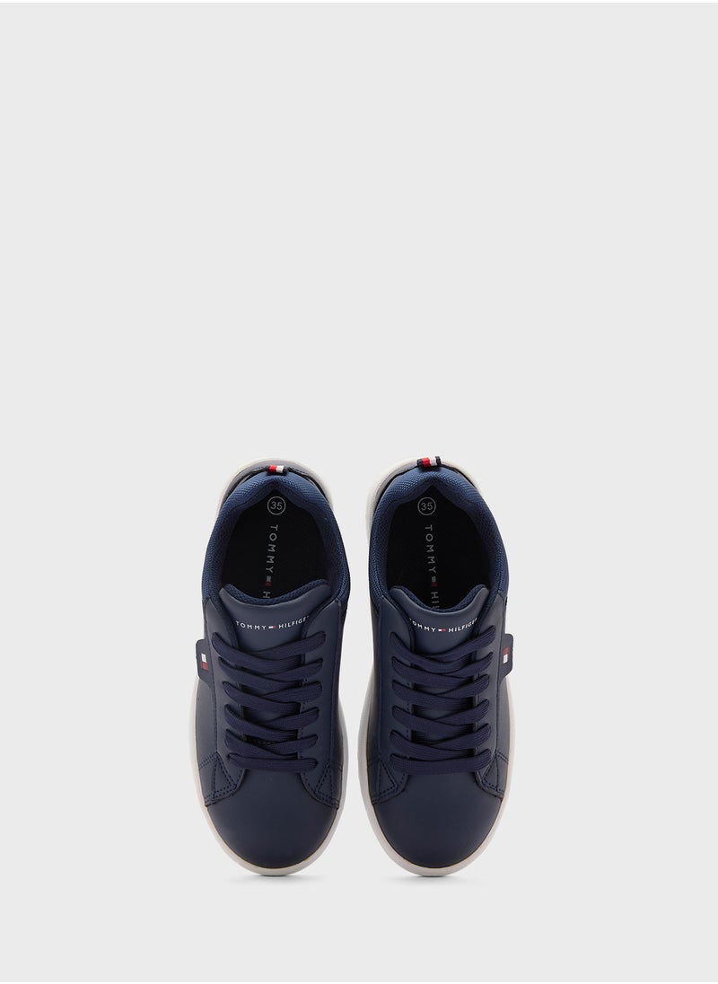 Kids Low Top Lace Up Sneakers