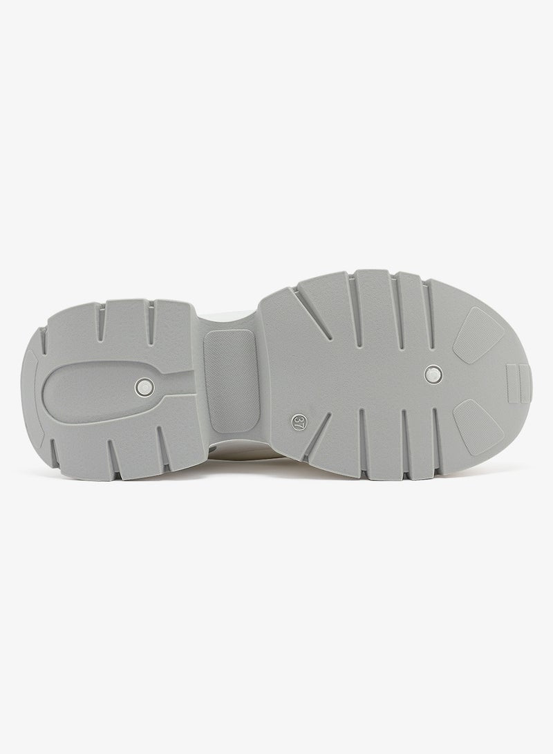 Women's White Low-Top Sneakers - Lightweight Shoes & Trendy Design Shoes for Everyday Wear