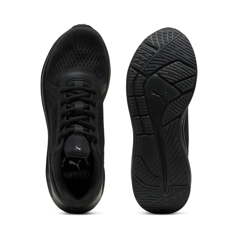 SOFTRIDE Symmetry Unisex Black Running Shoes