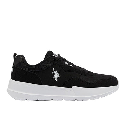 Men's Black Low-Top Sneakers - Lightweight Shoes Lace-Up Design, Comfortable for Everyday Outfits