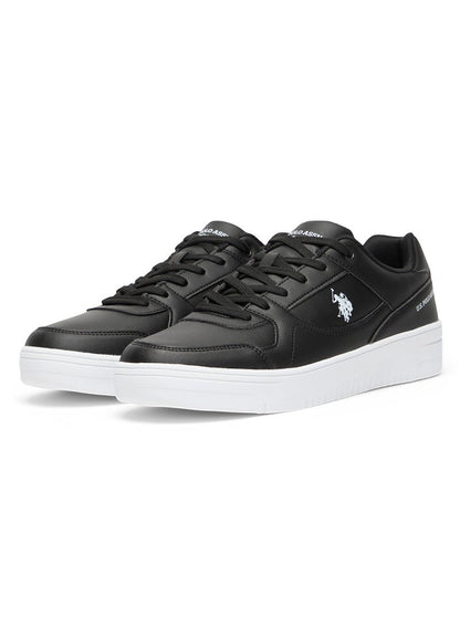 Men's Black Low-Top Sneakers - Sleek Style with Lace-Up Design and Comfort Cushioned Sole for Everyday Wear