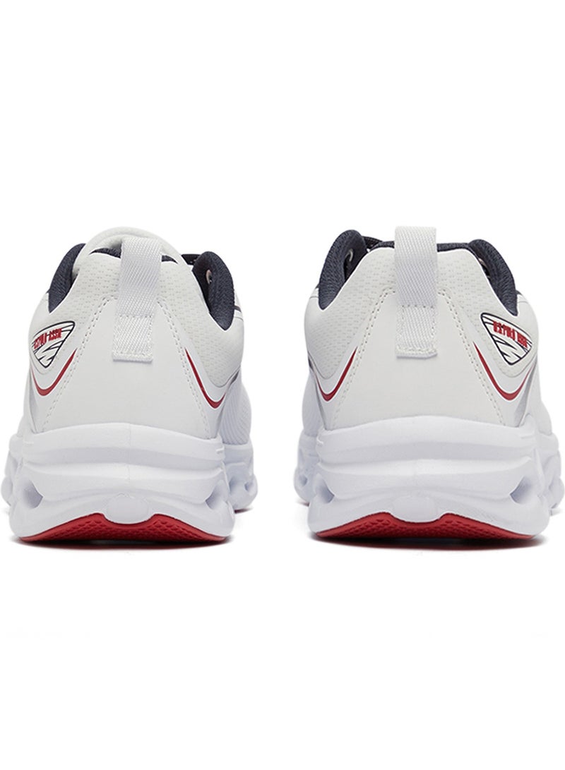 Men's White Low-Top Sneakers - Lightweight Lace-Up Design, Comfortable for Everyday Outfits