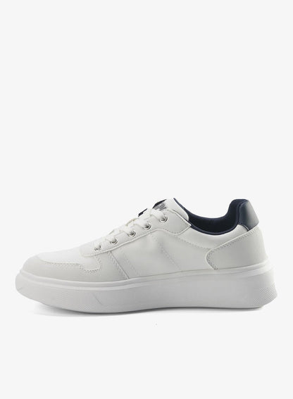 Men's White Low-Top Sneakers - Lightweight Shoes, Minimalist Designed for Style