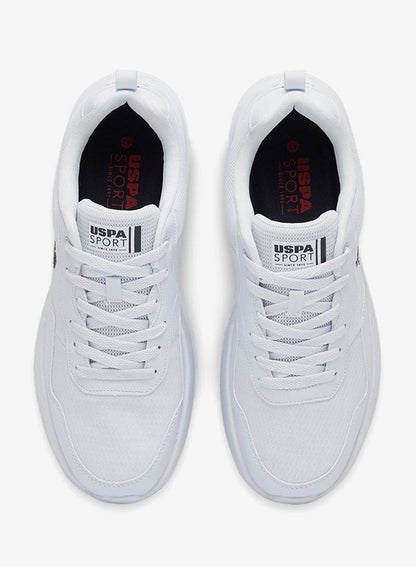 Men's White Low-Top Sneakers - Lightweight Shoes Lace-Up Design, Comfortable for Everyday Outfits