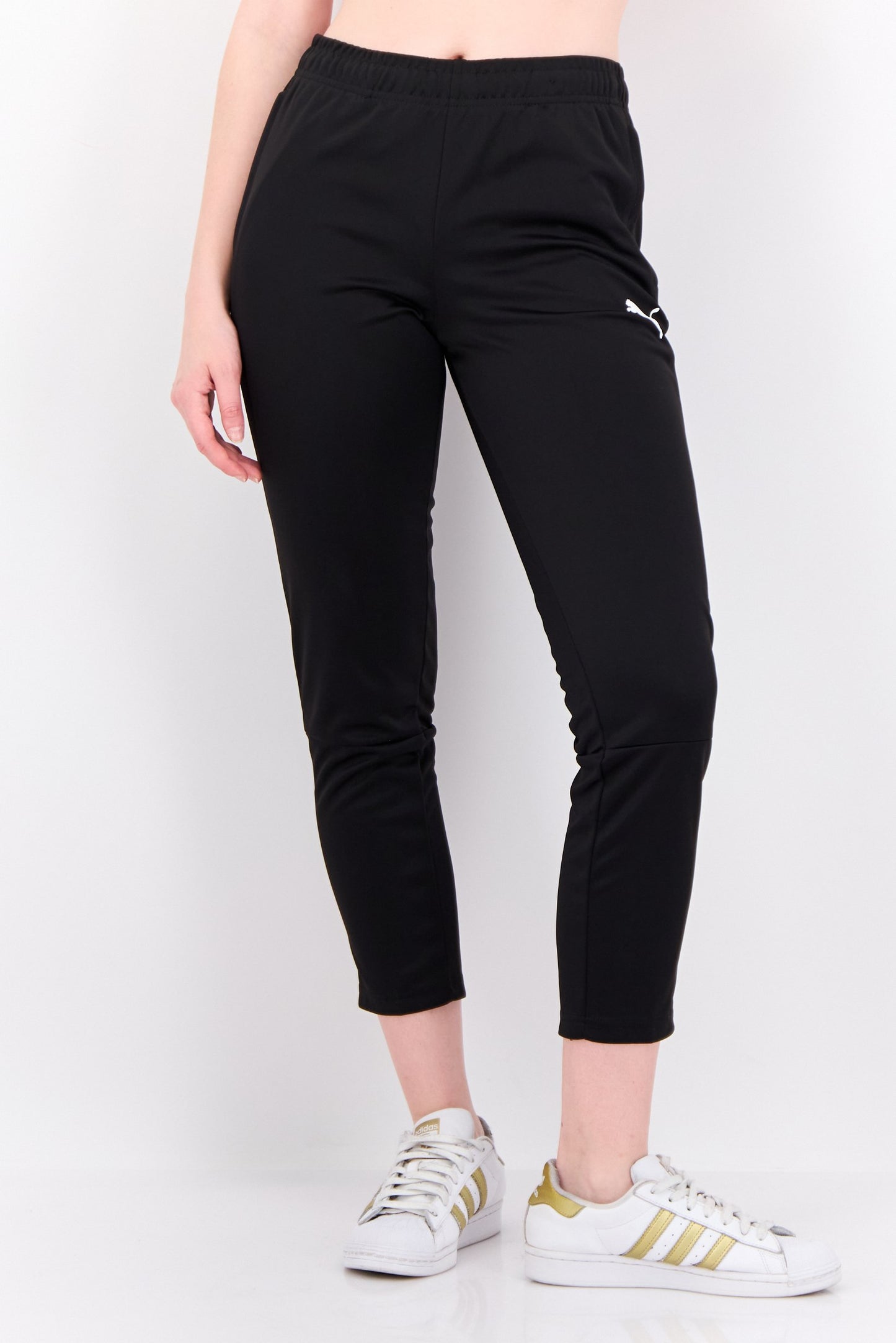 Women Sportswear Fit Drawstring Training Track Pants, Black