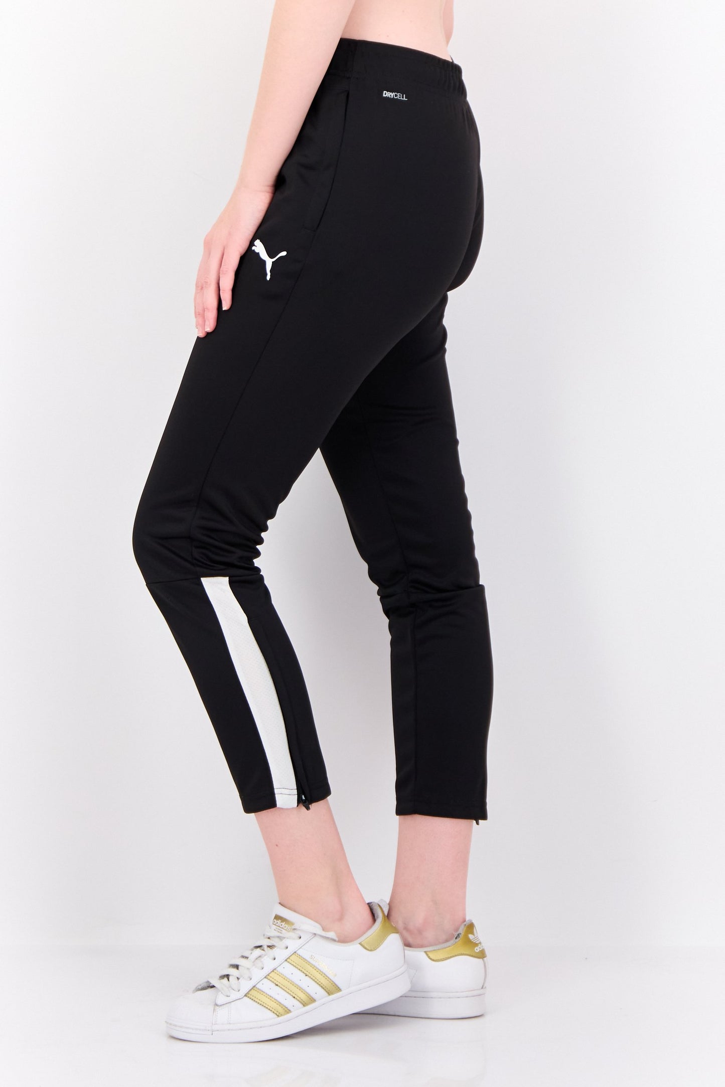 Women Sportswear Fit Drawstring Training Track Pants, Black