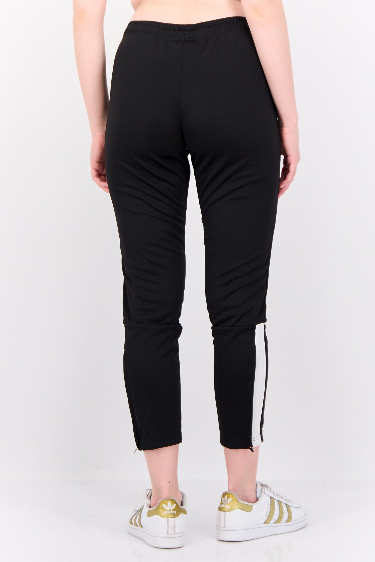 Women Sportswear Fit Drawstring Training Track Pants, Black
