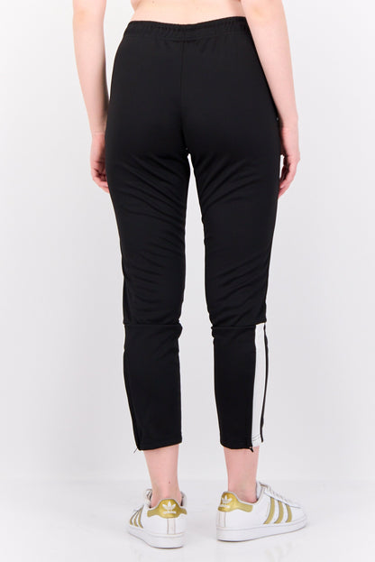 Women Sportswear Fit Drawstring Training Track Pants, Black