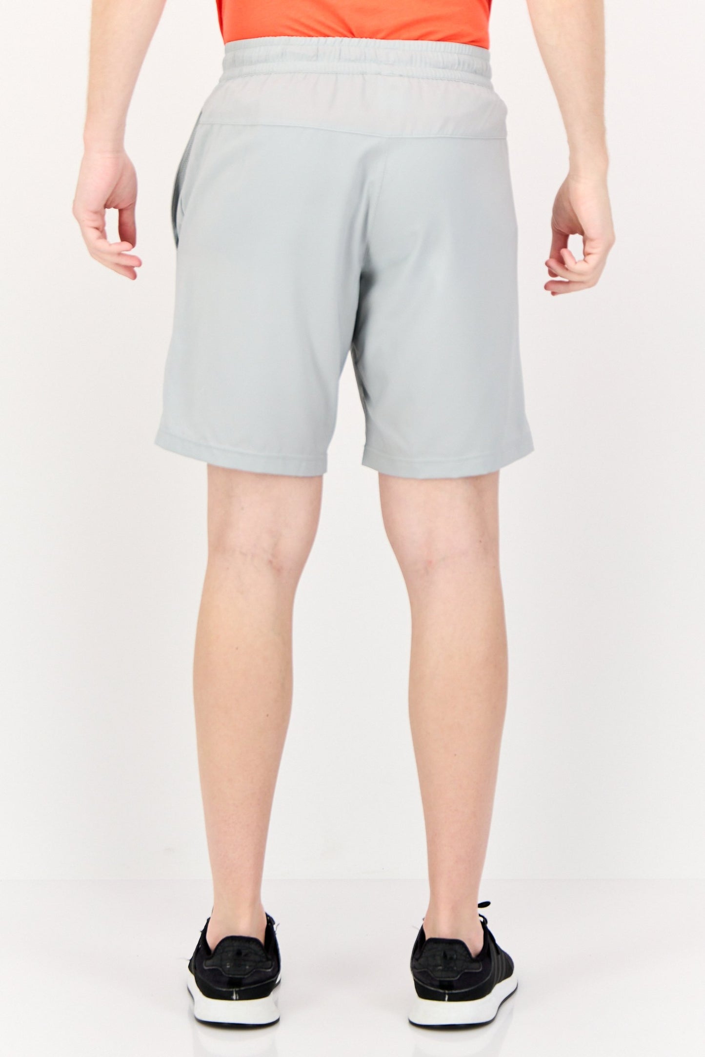 Men Sportswear Fit Brand Logo Running Shorts, Grey