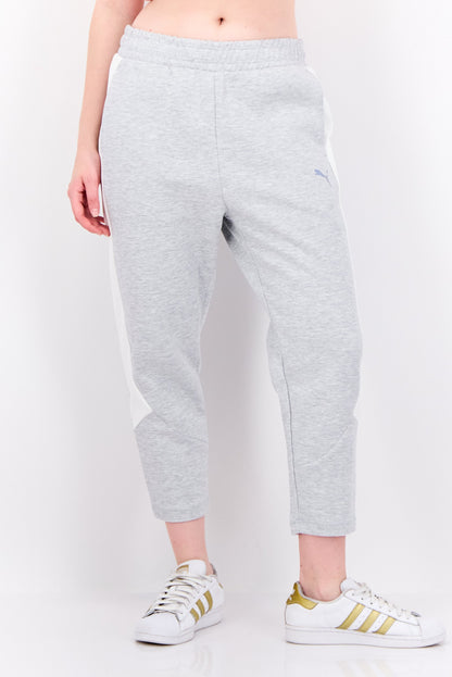 Women Sportswear Fit Outdoor Sweatpants, Grey/White