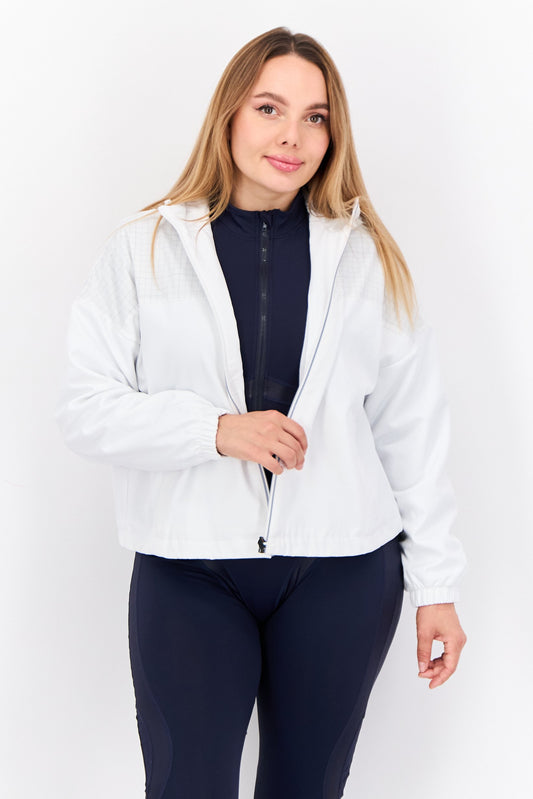 Women Sportswear Fit Long Sleeves Training Jacket, White